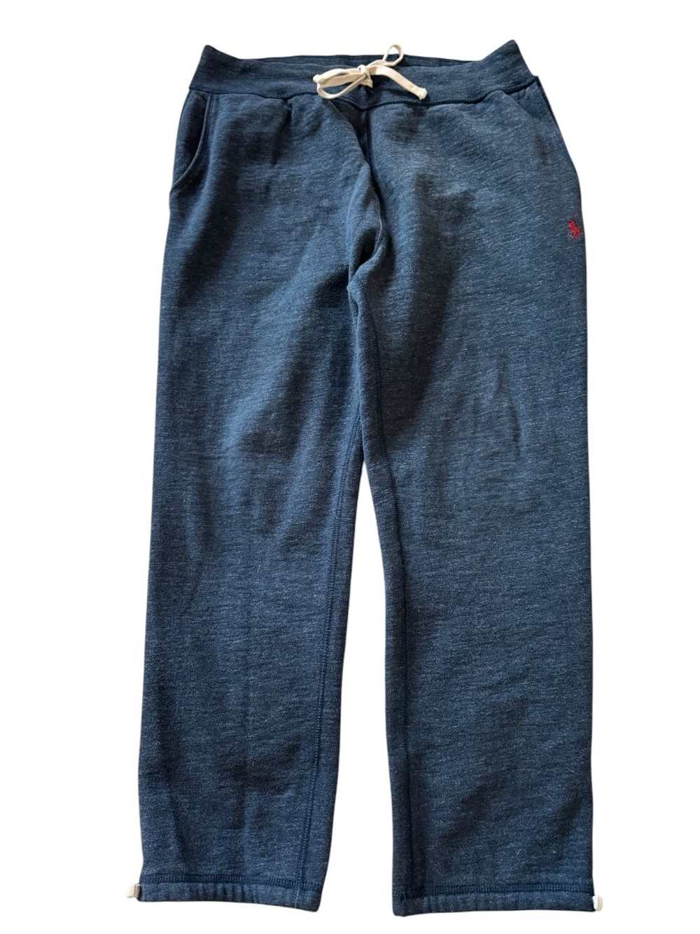 Polo Ralph Lauren Fleece Sweatpants M Navy Heather Straight Leg Drawstring Hems